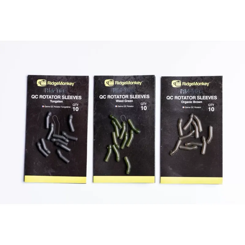 Gereduceerde Prijs RIDGEMONKEY QUICK CHANGE ROTATOR SLEEVES - WEEDY GREEN GUMIH