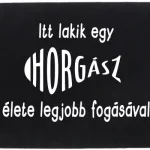 Veilige Betaling TRÉFA FEKETE LÁBTÖRLŐ ITT LAKIK EGY HORGÁSZ - A