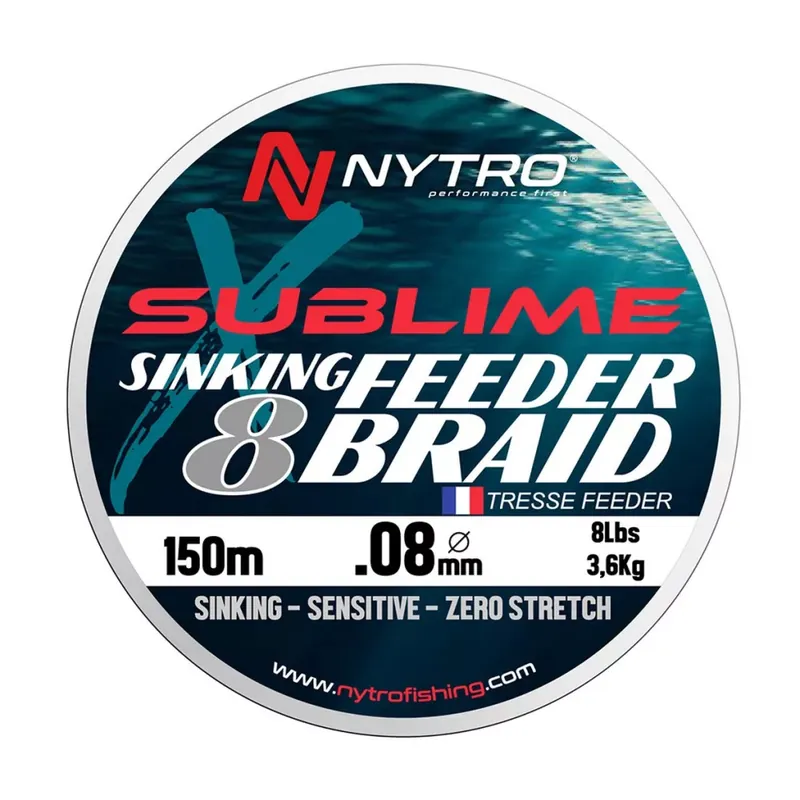 NYTRO SUBLIME X8 SINKING FEEDER BRAID 0,08 - Ak Koopje