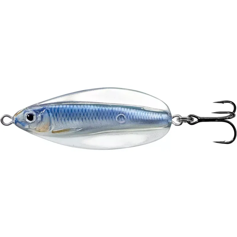 LIVETARGET ERRATIC SHINER SPOON SILVER/BLUE55 MM 11 G - Brut Finale Uitverkoop