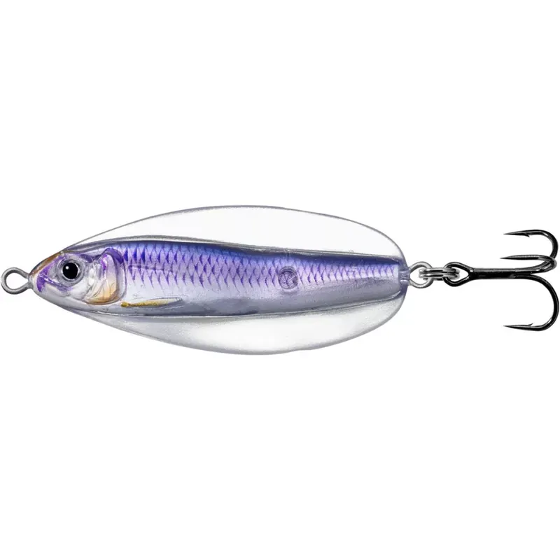 LIVETARGET ERRATIC SHINER SPOON SILVER/VIOLET 60 MM 14 G - B Gereduceerde Prijs