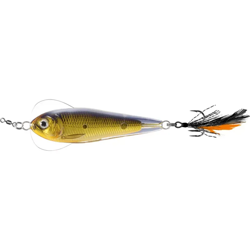 Premium LIVETARGET FLUTTER SHAD JIGGING SPOON GOLD/BLACK 55 MM 14 G