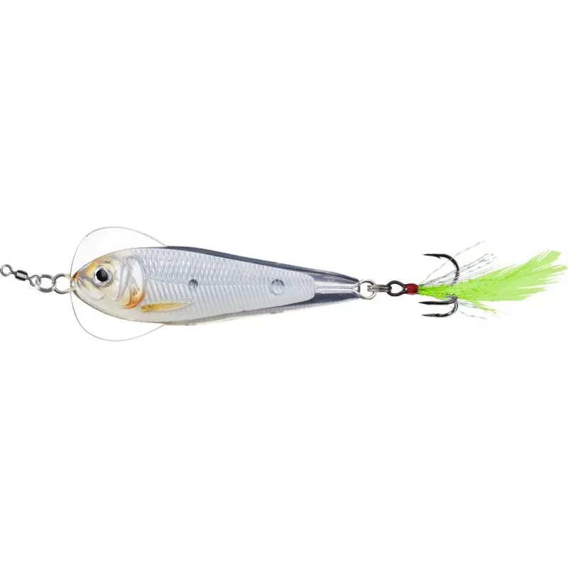 Actieprijs LIVETARGET FLUTTER SHAD JIGGING SPOON GLOW/PEARL 55 MM 14 G