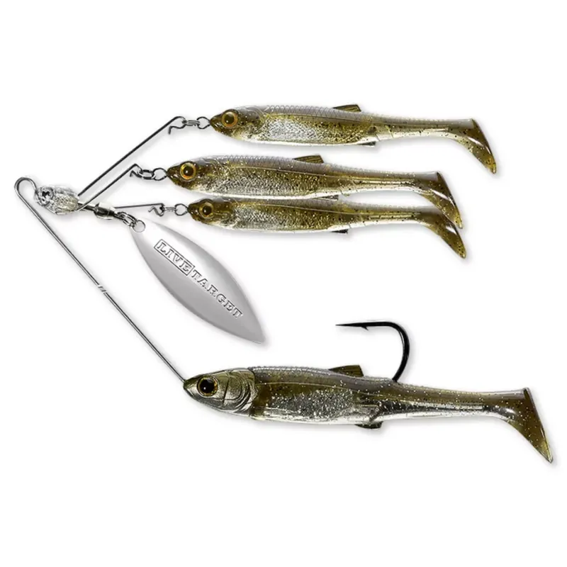LIVETARGET MINNOW SPINNER RIG GREEN PUMPKIN/SILVER SMALL 11 Betrouwbaar