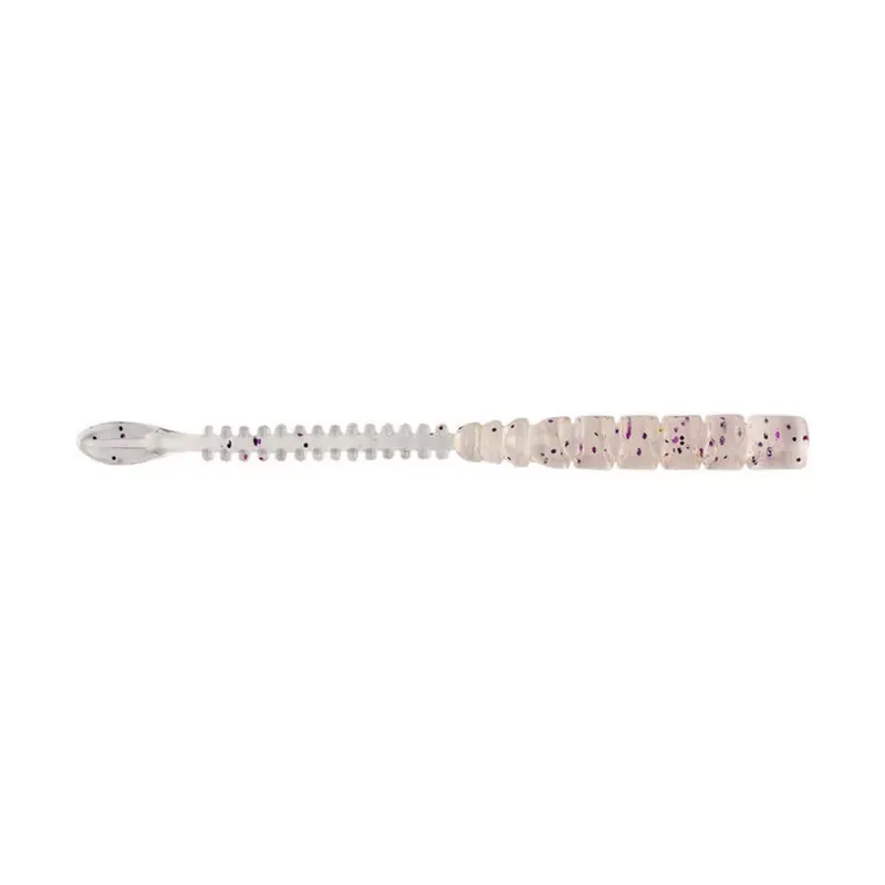 Gratis Retour MUSTAD AJI BEAVER TAIL 2.5‘‘ CLEAR PURPLE GLITTER