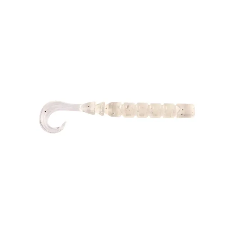 MUSTAD AJI CURLY TAIL 2.5‘‘ CLEAR LUMINOUS SILVER Tijdelijk Beschikbaar