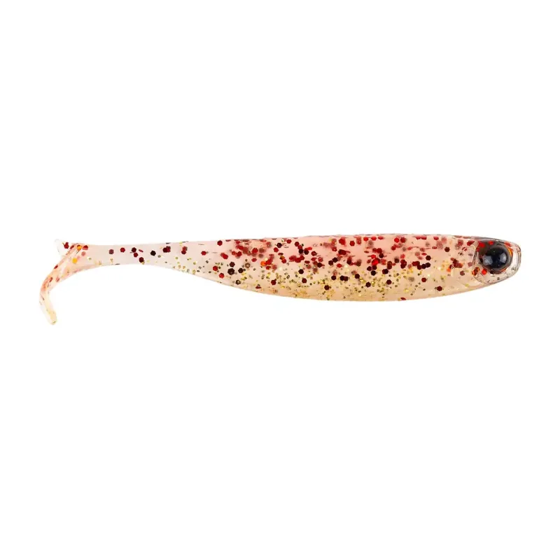 Hoge Kwaliteit MUSTAD MEZASHI Z-TAIL MINNOW 3"RED GOLD GLITTER 6DB/CSO