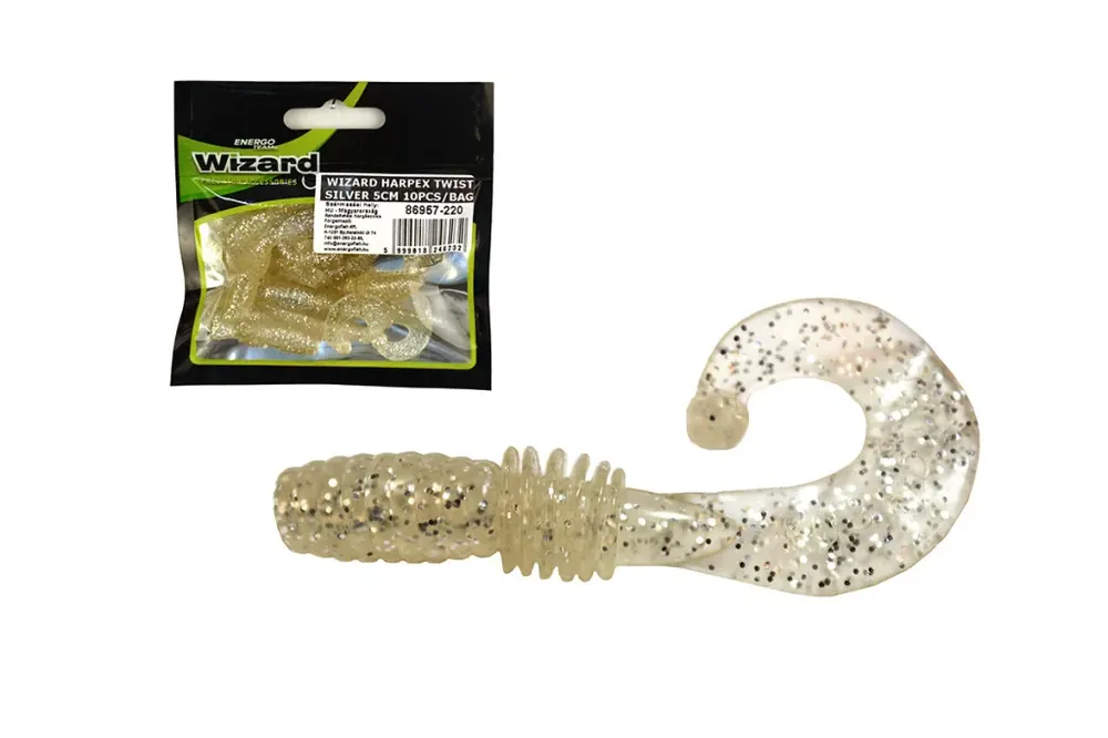 Merkproduct WIZARD HARPEX TWIST SILVER 5CM 10PCS/BAG - Akci